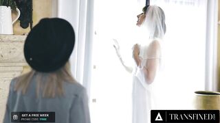 Trans - Petite Lesbian Gives Trans Runaway Bride The Best Sloppy Toppy She's Ever Had!