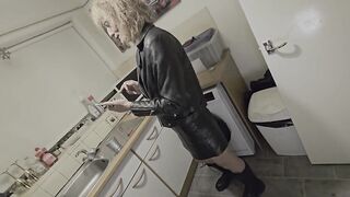 Leather Chick in Tha Kitchin