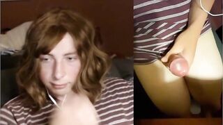 teen tranny keeps jerking after cum