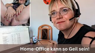 Horny in the Home Office - Masturbation with Fingers and Voice