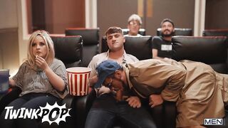 Twink - Getting Hot And Nasty In The Movie Theater With Dante Colle, Michael Boston & Troye Dean