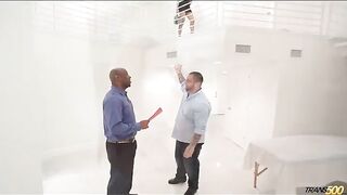 Hot tranny wife fucked by black in front of husband