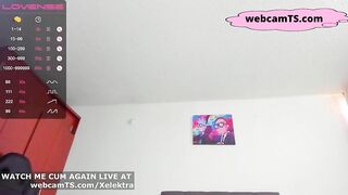 Tranny cums orgasm big splash live