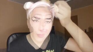 young woman crossdresser slut makeup