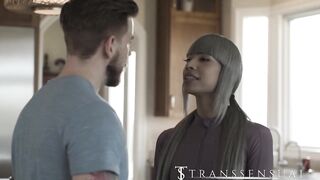 I give my trans stepsister a blowjob when everyone leaves the house