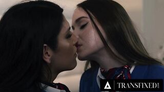 Trans - Trans Flight Attendant Zariah Aura Fucks Hot Coworker Hazel Moore During Delayed Flight